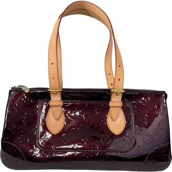 Louis Vuitton Amarante Vernis Patent Rosewood Shoulder Bag Satchel Burgundy - Picture 2 of 12